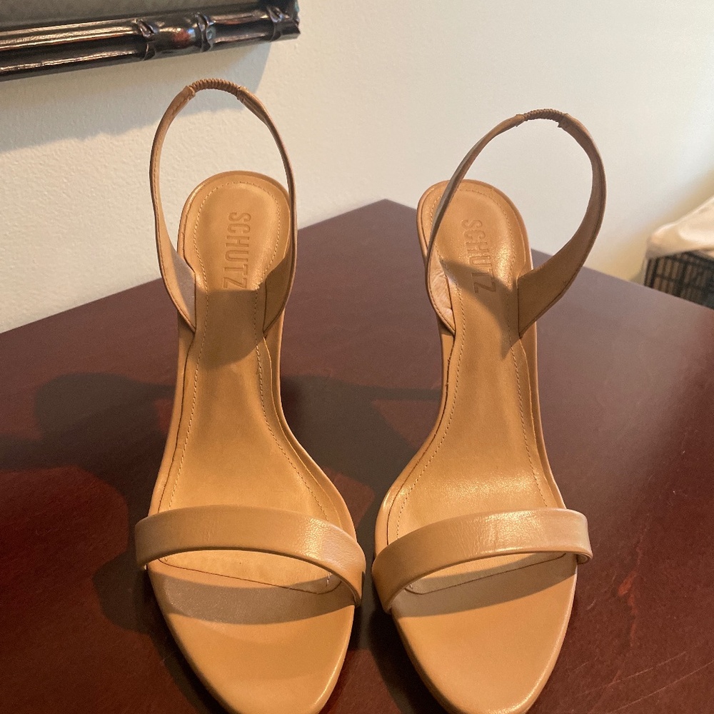 SCHUTZ Tan Heeled Sandals